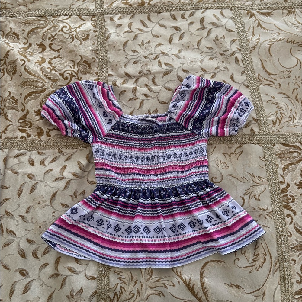 Charming Pink and Purple Kids Blouse
